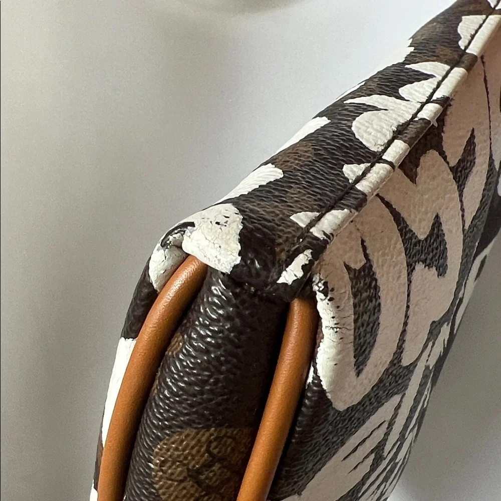 Chic inspired Brown and White Cosmetic Case